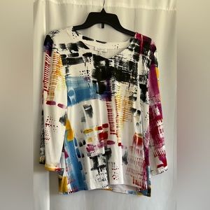 Habitat 3/4 sleeve tee, graphic print.